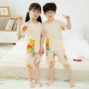 POOH BEAR T-SHIRT & SHORTS - YELLOW