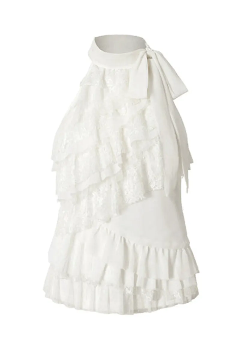 [Pre-sale] Elegant Cascading Lace Halter Top
