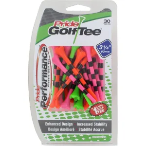 Pride Performance Striped Mixed Golf Tees (2 Sizes)