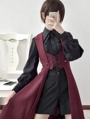 Prince Lolita Lace-up Long Vest