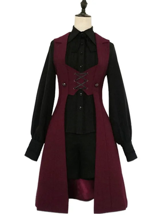 Prince Lolita Lace-up Long Vest