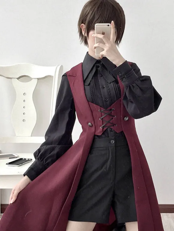 Prince Lolita Lace-up Long Vest