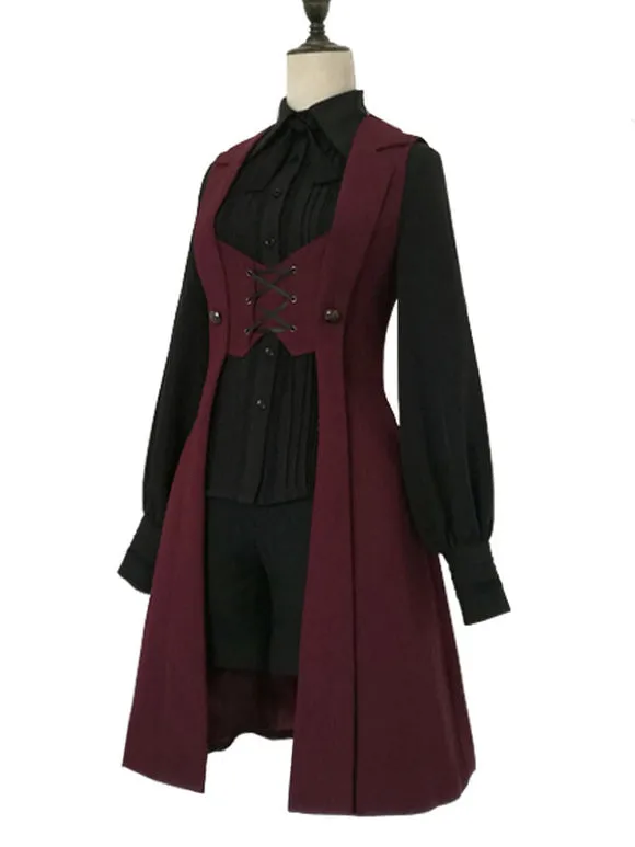 Prince Lolita Lace-up Long Vest