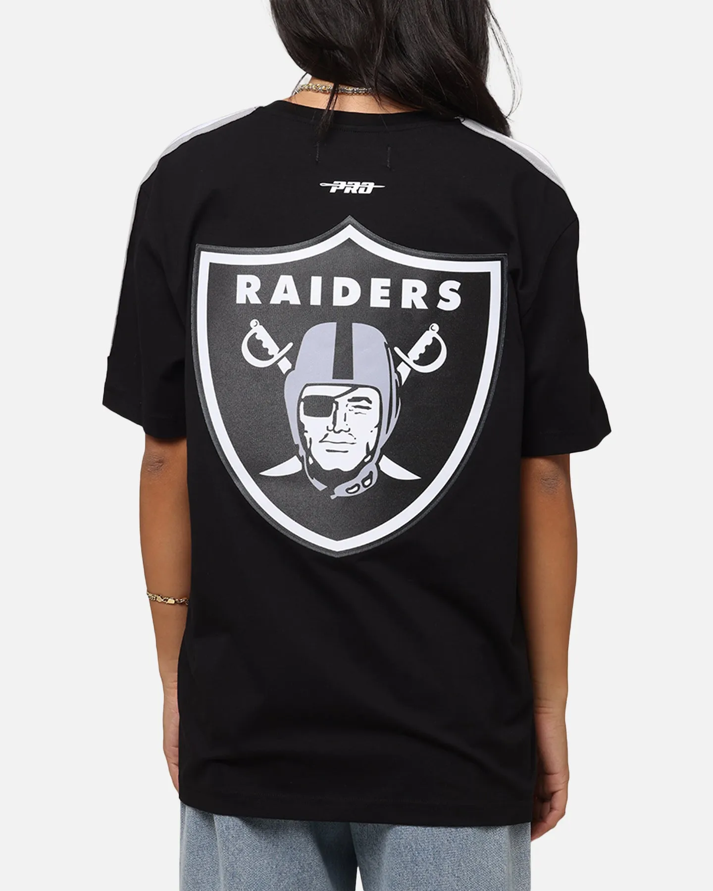 Pro Standard Las Vegas Raiders Classic Mesh Striped T-Shirt Black/Grey