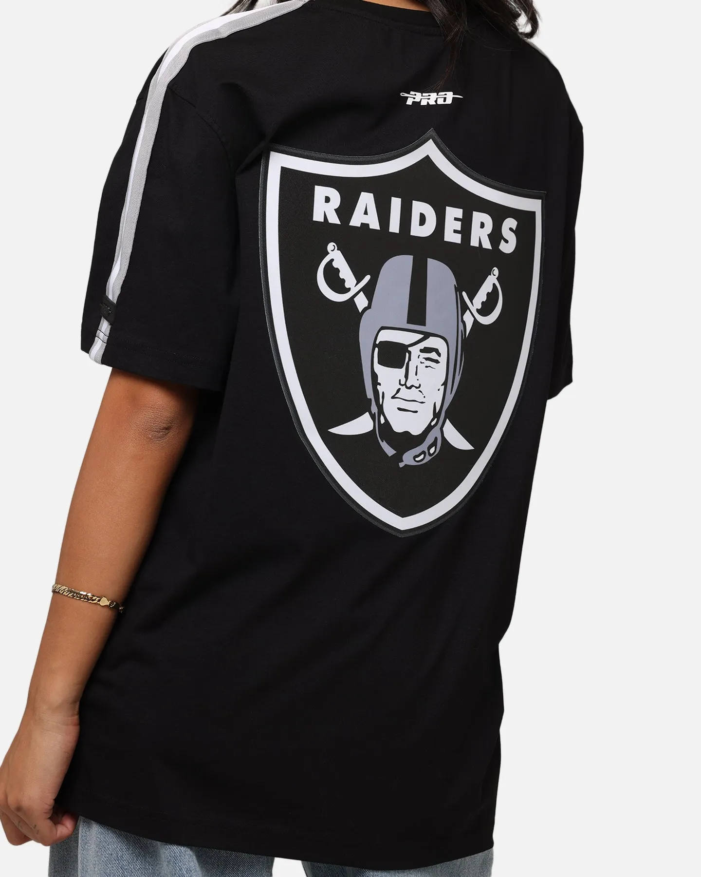 Pro Standard Las Vegas Raiders Classic Mesh Striped T-Shirt Black/Grey