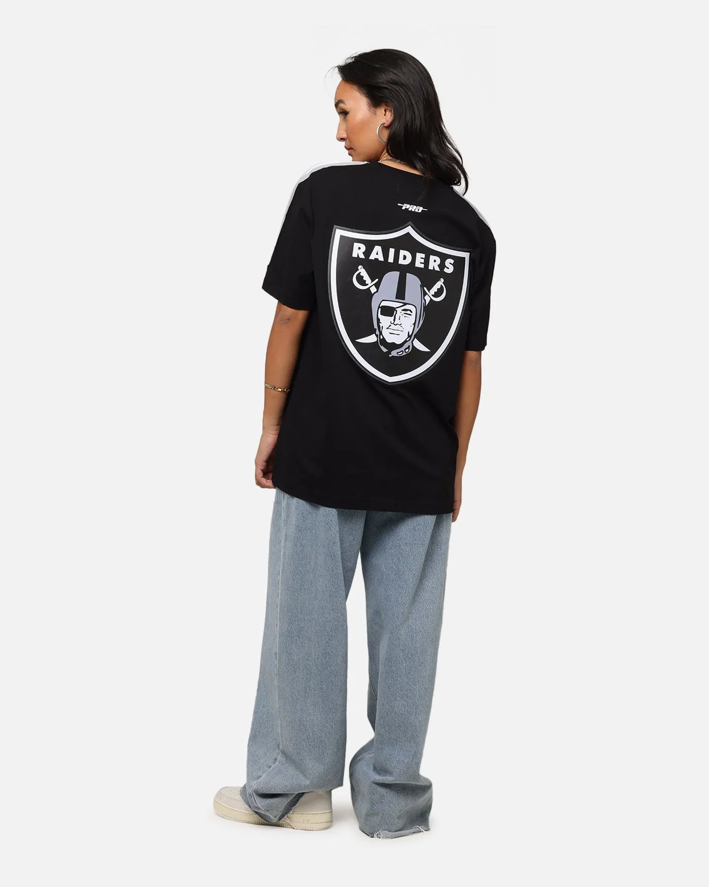 Pro Standard Las Vegas Raiders Classic Mesh Striped T-Shirt Black/Grey