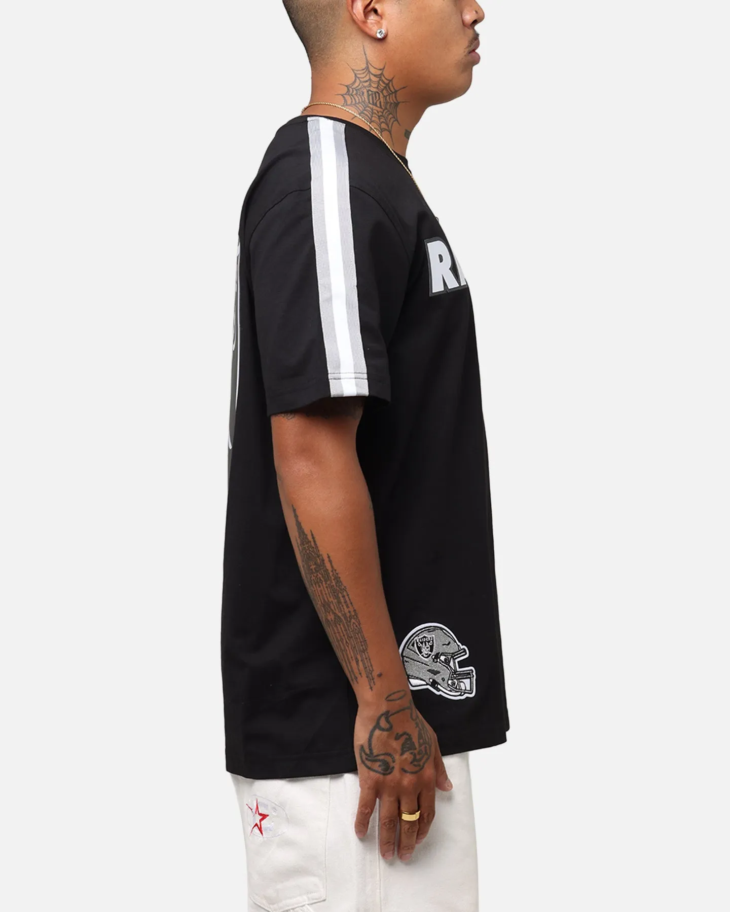 Pro Standard Las Vegas Raiders Classic Mesh Striped T-Shirt Black/Grey