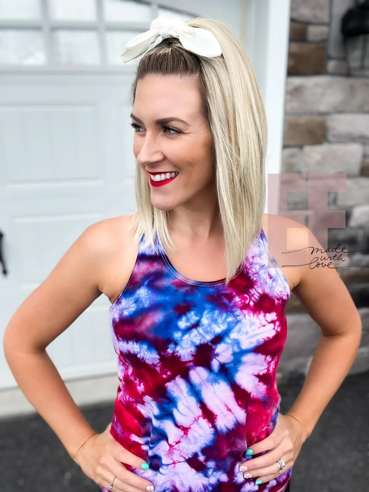 Red, White and Blue Ice Dye