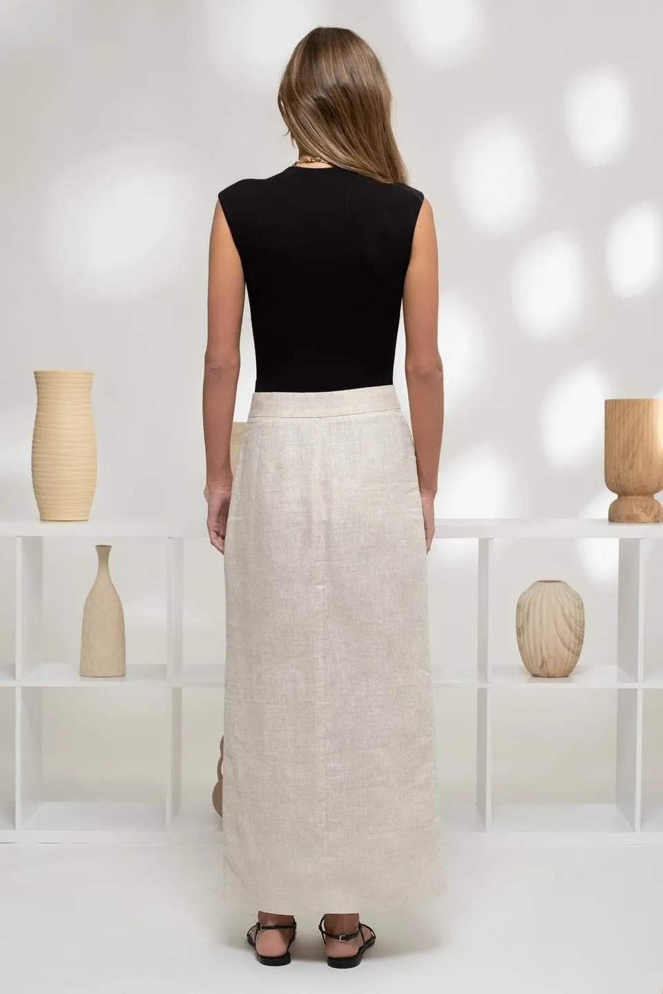 REVERSIBLE MOCK NECK SLEEVELESS KNIT BODYSUIT