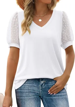 Rhianna™ - Chic Puff-Sleeve Blouse for a Sophisticated Look