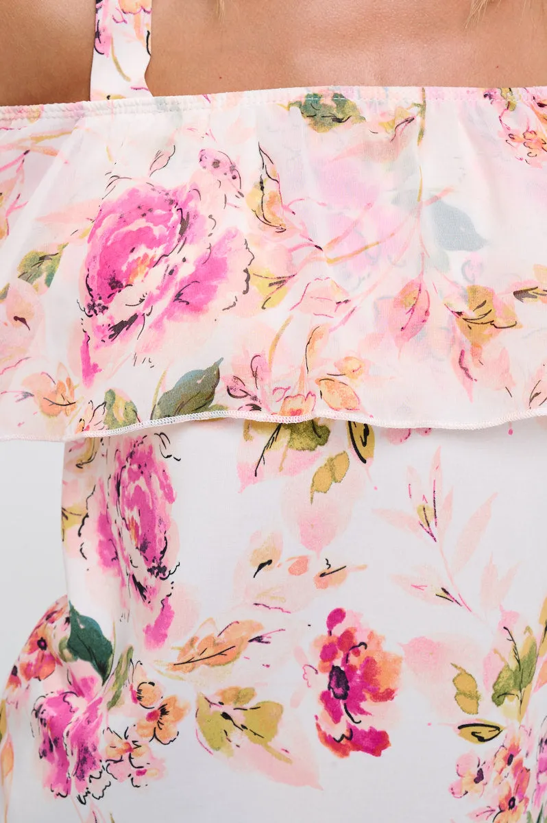 RUFFLE COLD SHOULDER