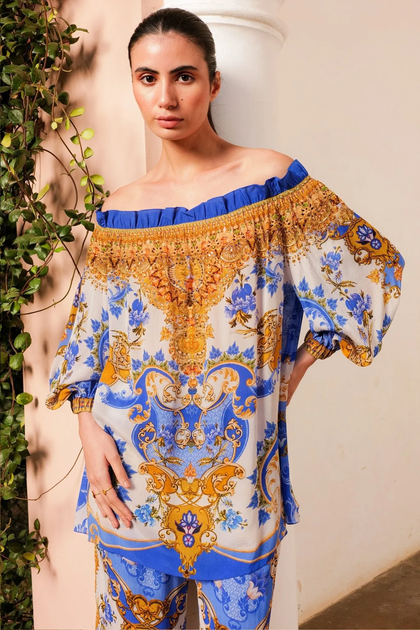 SANTORINI SUNRISE OFF SHOULDER TOP