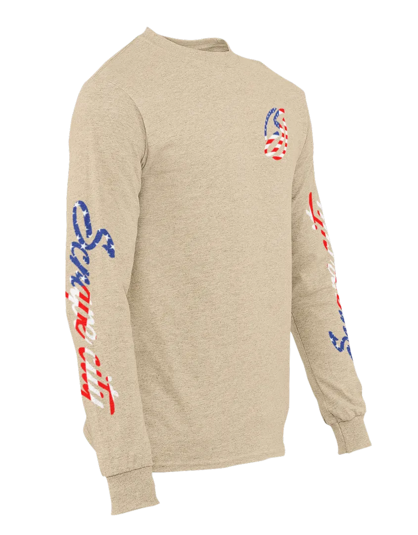 SCRAPE AMERICA LONG SLEEVE SAND