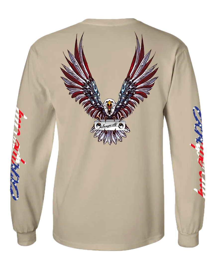 SCRAPE AMERICA LONG SLEEVE SAND