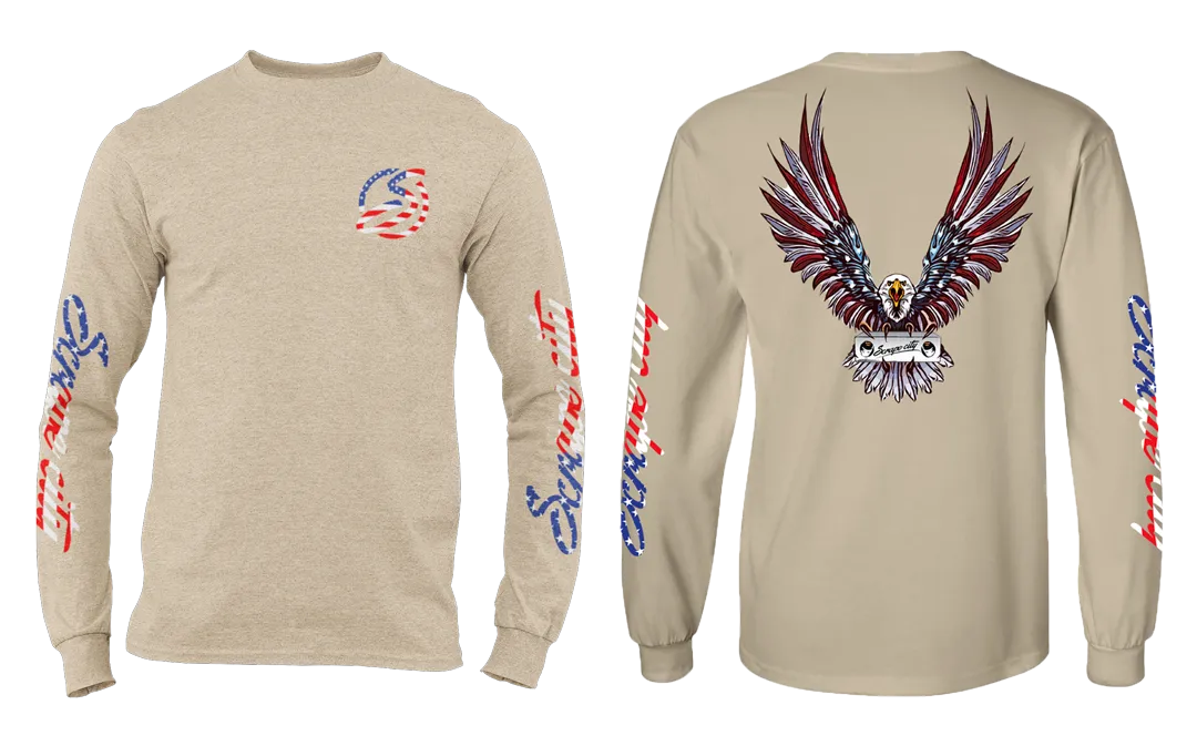 SCRAPE AMERICA LONG SLEEVE SAND