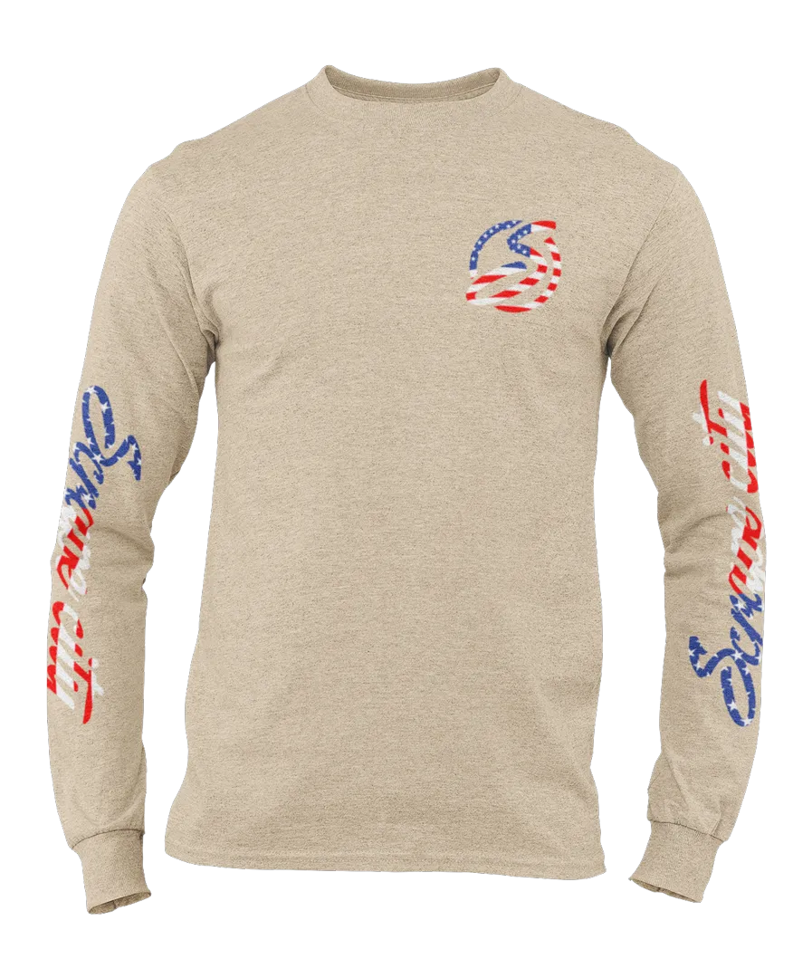 SCRAPE AMERICA LONG SLEEVE SAND