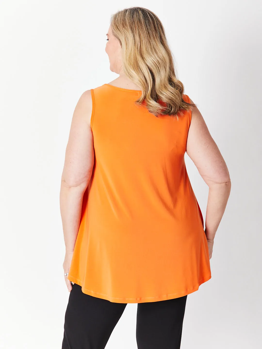 Sheryl Swing Sleeveless Top - Orange - 27561