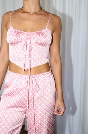 Sleeveless Bandana Hem Crop Top