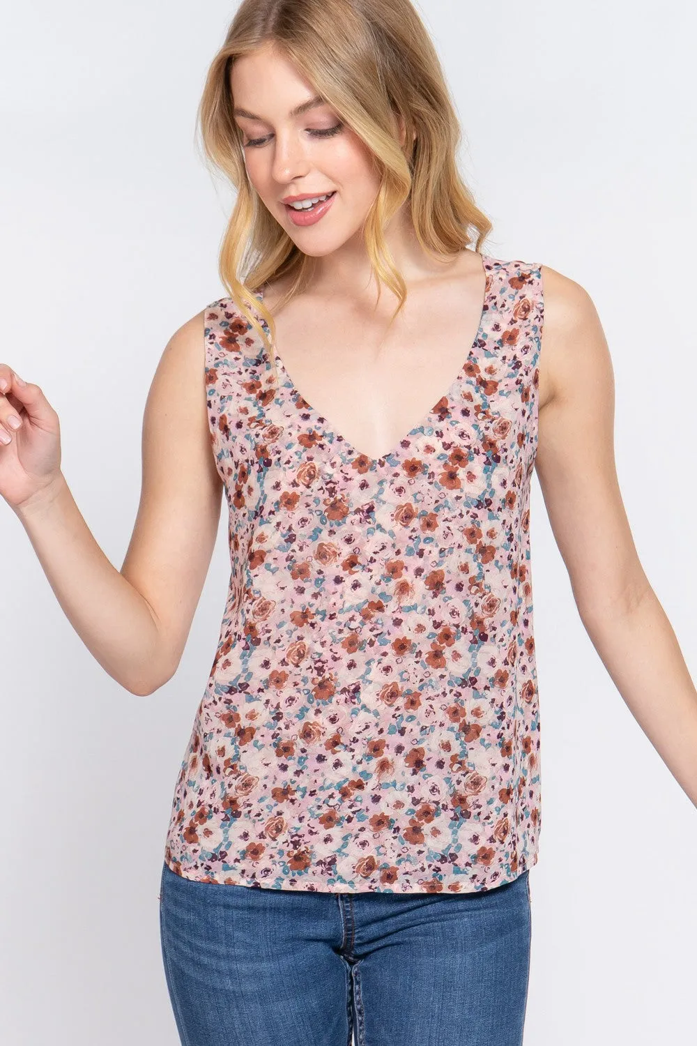 Sleeveless Floral Top *FINAL SALE*