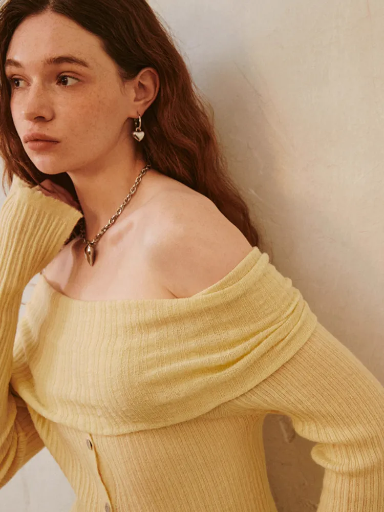 Slim off shoulder sweater【s0000006412】