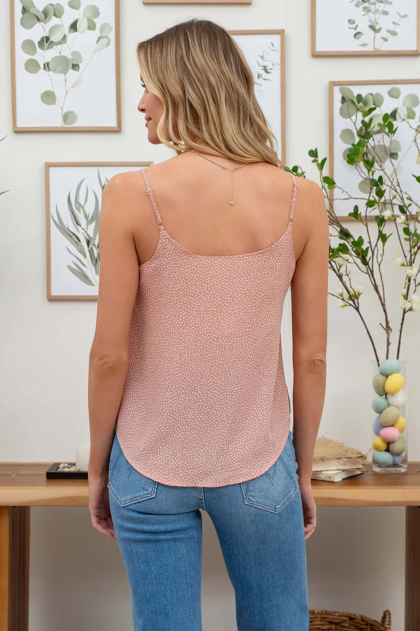 Speckled Print Cami Sleeveless Top