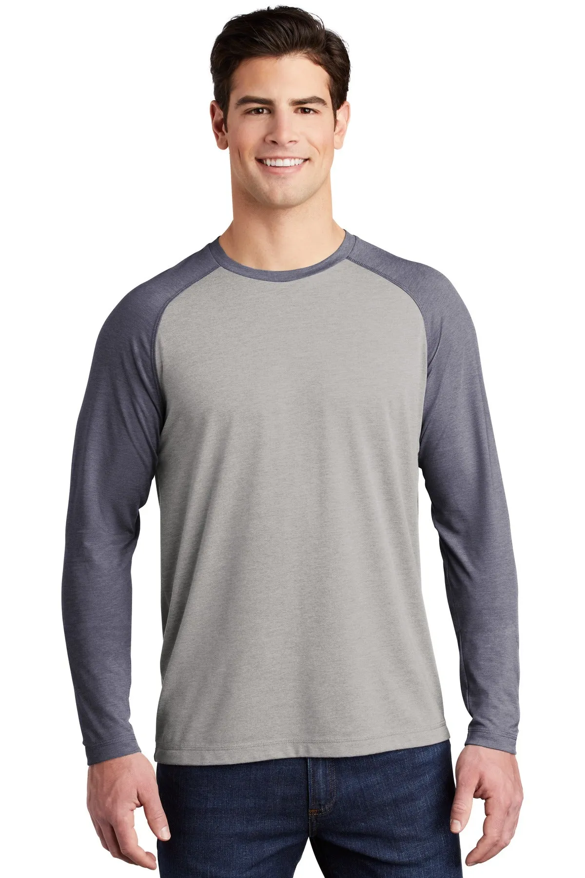 Sport-Tek ¨ PosiCharge ¨ Long Sleeve Tri-Blend Wicking Raglan Tee ST400LS