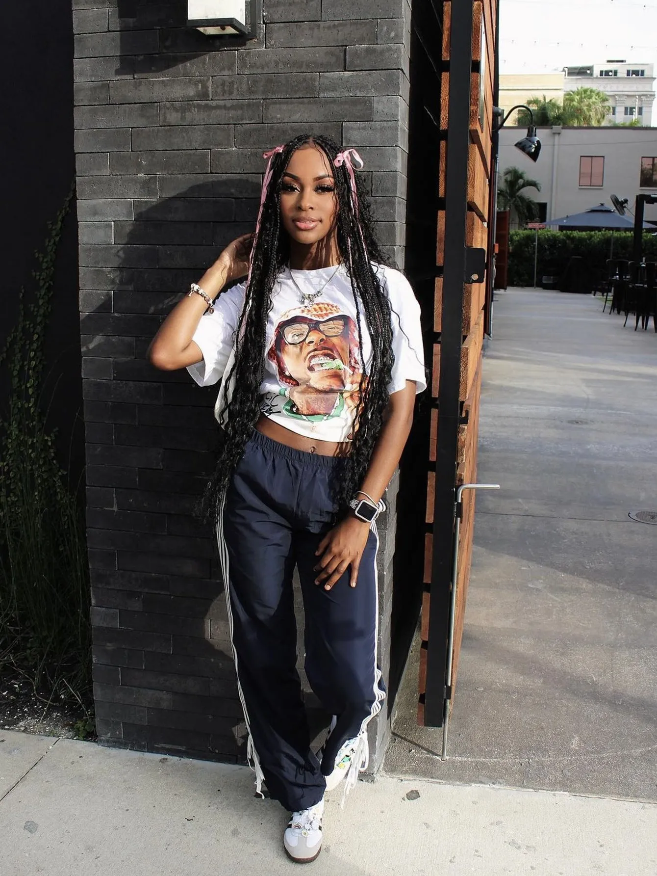 Sporty Elegance Meets Casual Comfort: Striped Loose Fit Pants With Chic Fringe Detailing