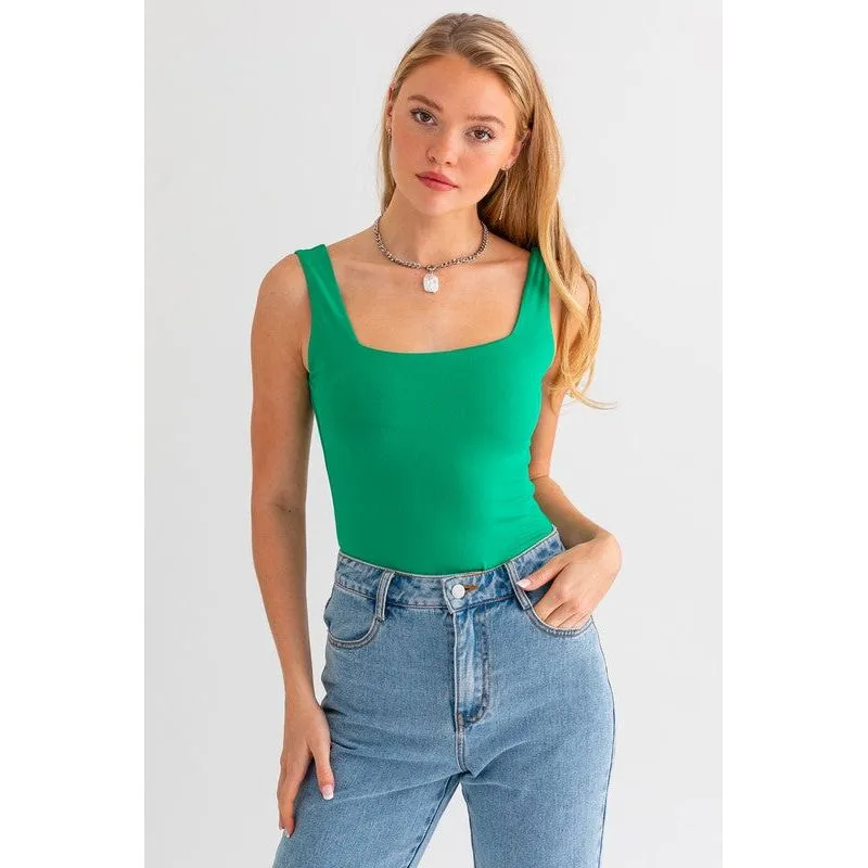 Square Neck Tank Bodysuit