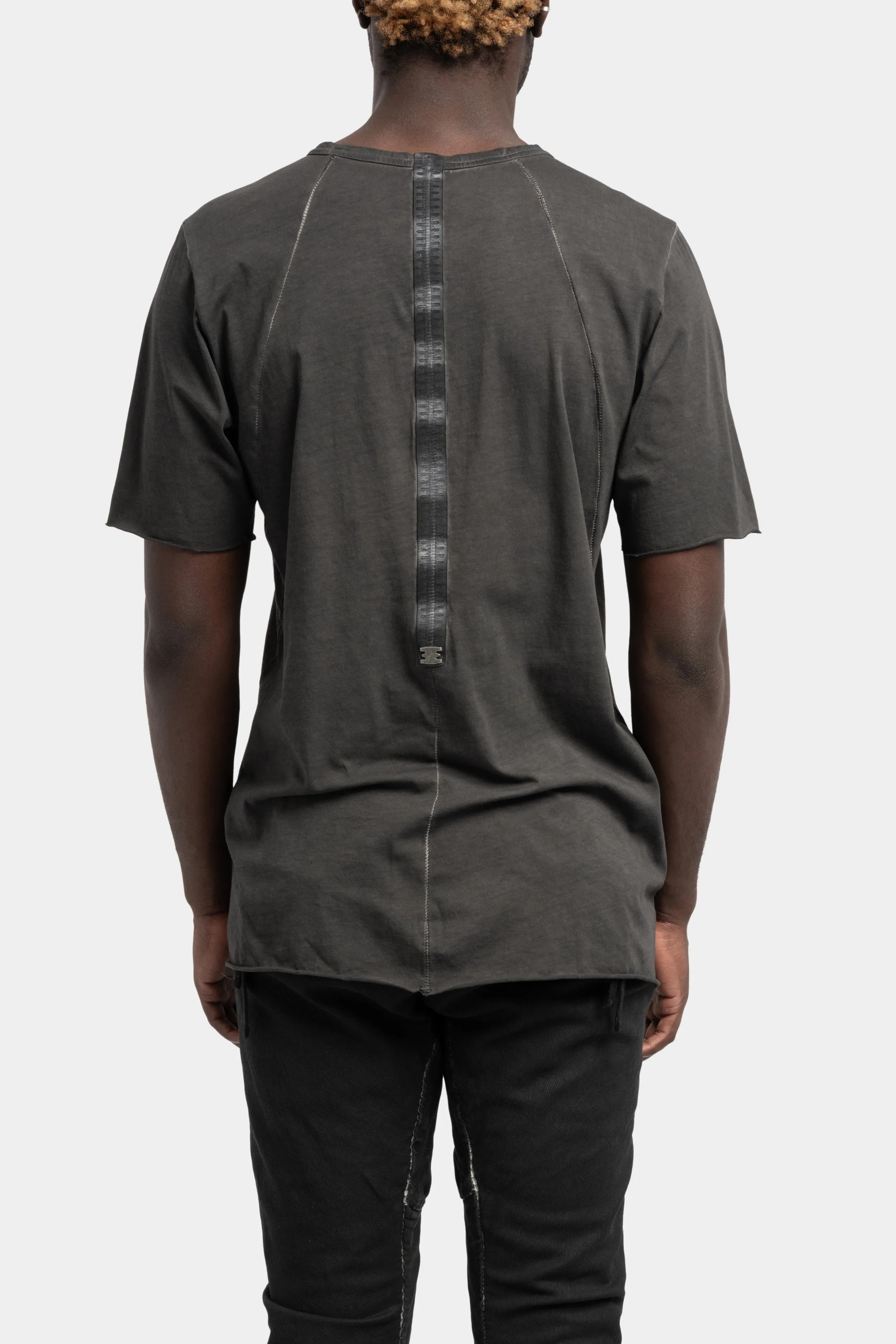 Staple spine detail t-shirt, Plomb