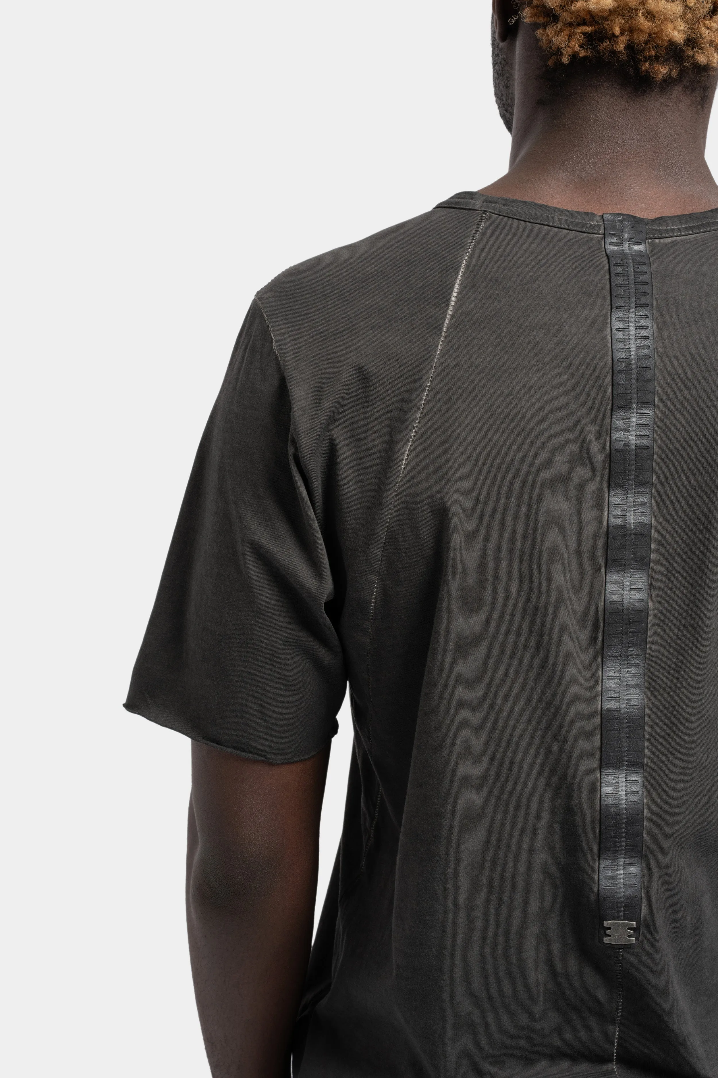 Staple spine detail t-shirt, Plomb
