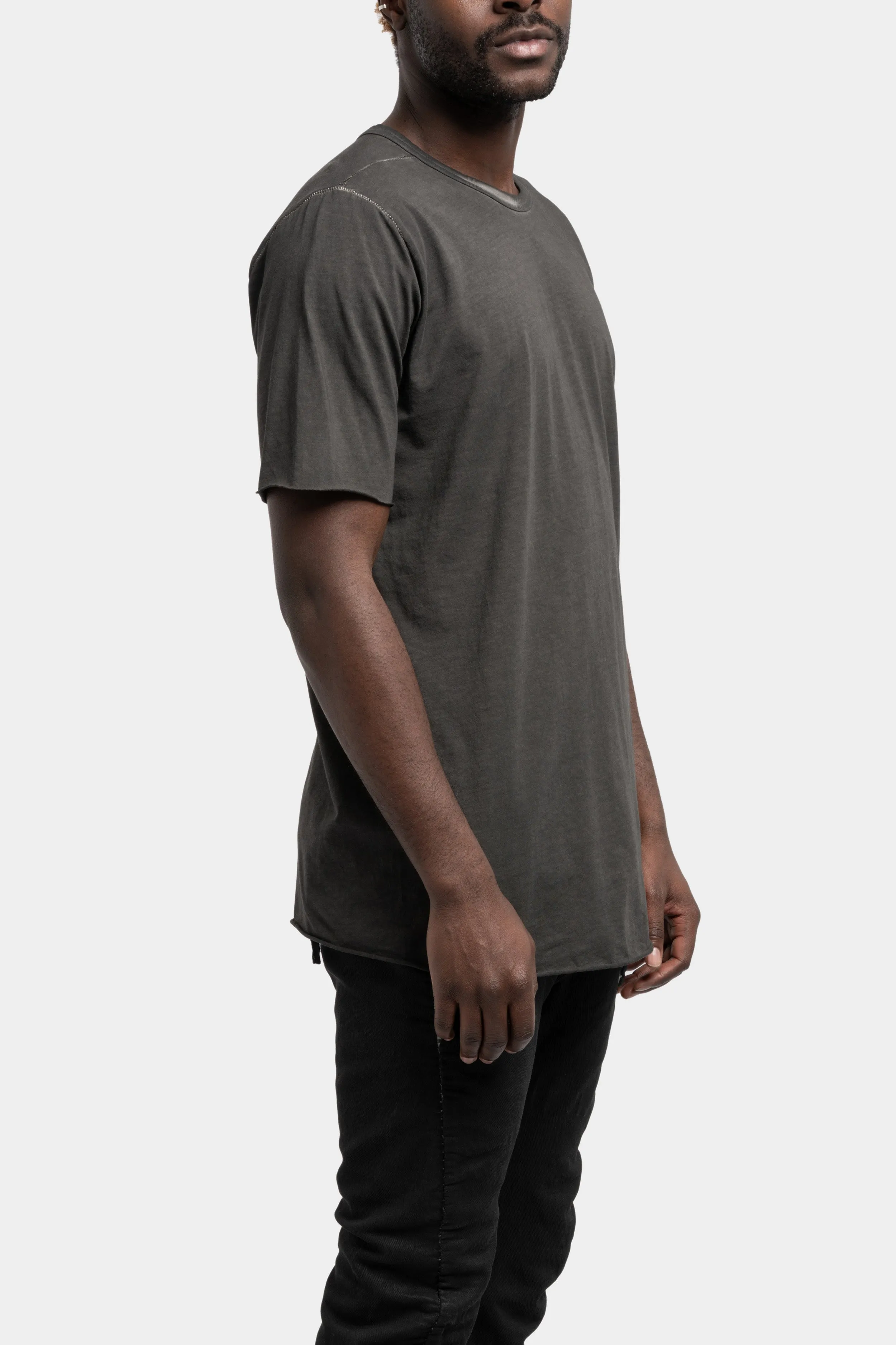 Staple spine detail t-shirt, Plomb