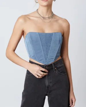 Strapless Corset Crop Top