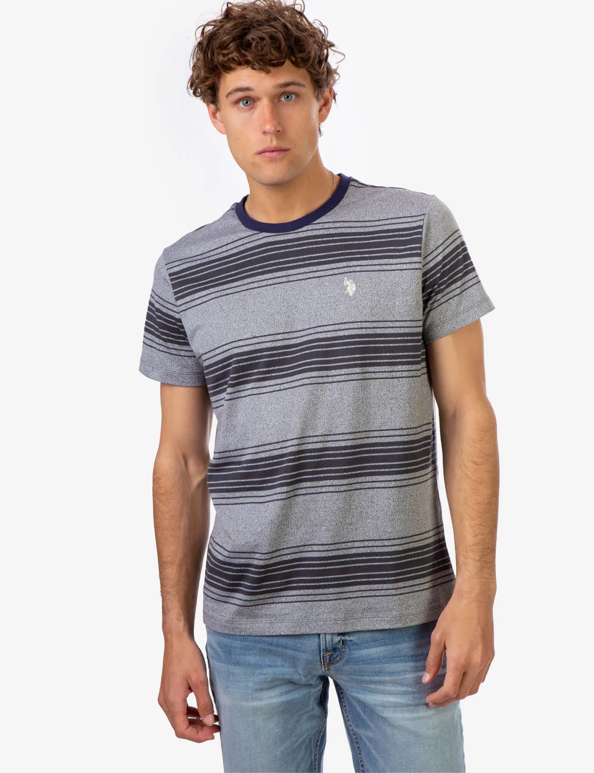 STRIPE CREW NECK T-SHIRT