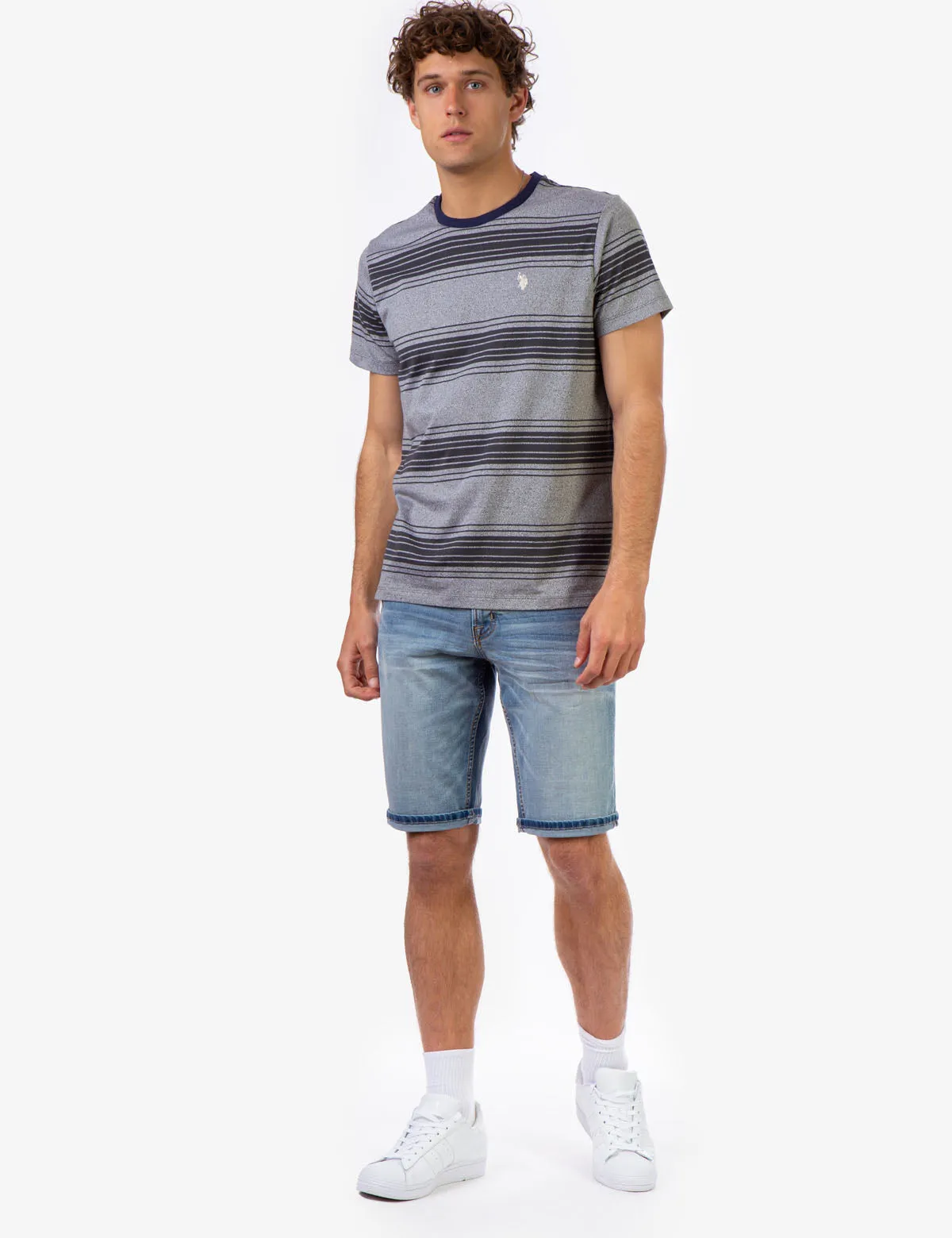 STRIPE CREW NECK T-SHIRT