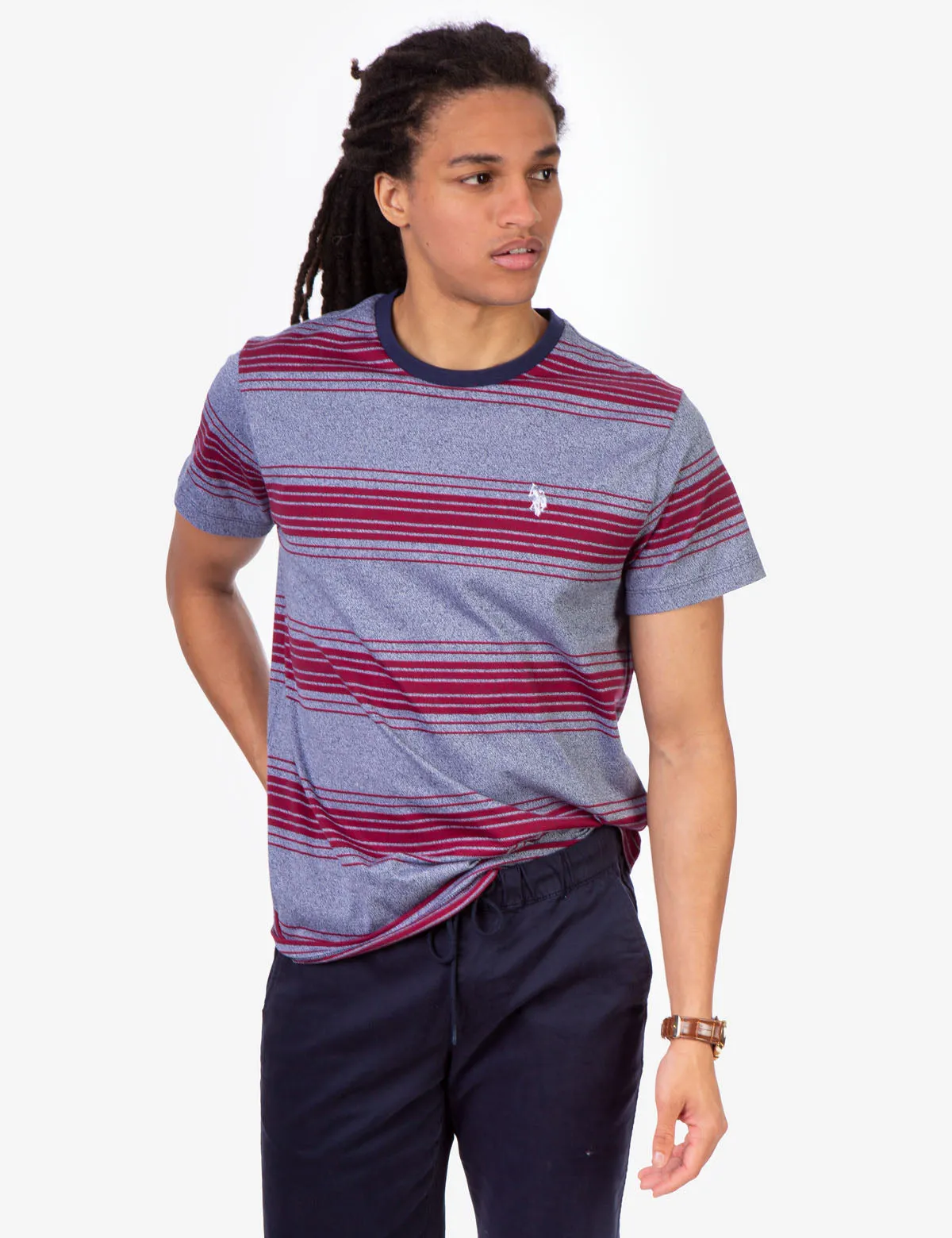 STRIPE CREW NECK T-SHIRT