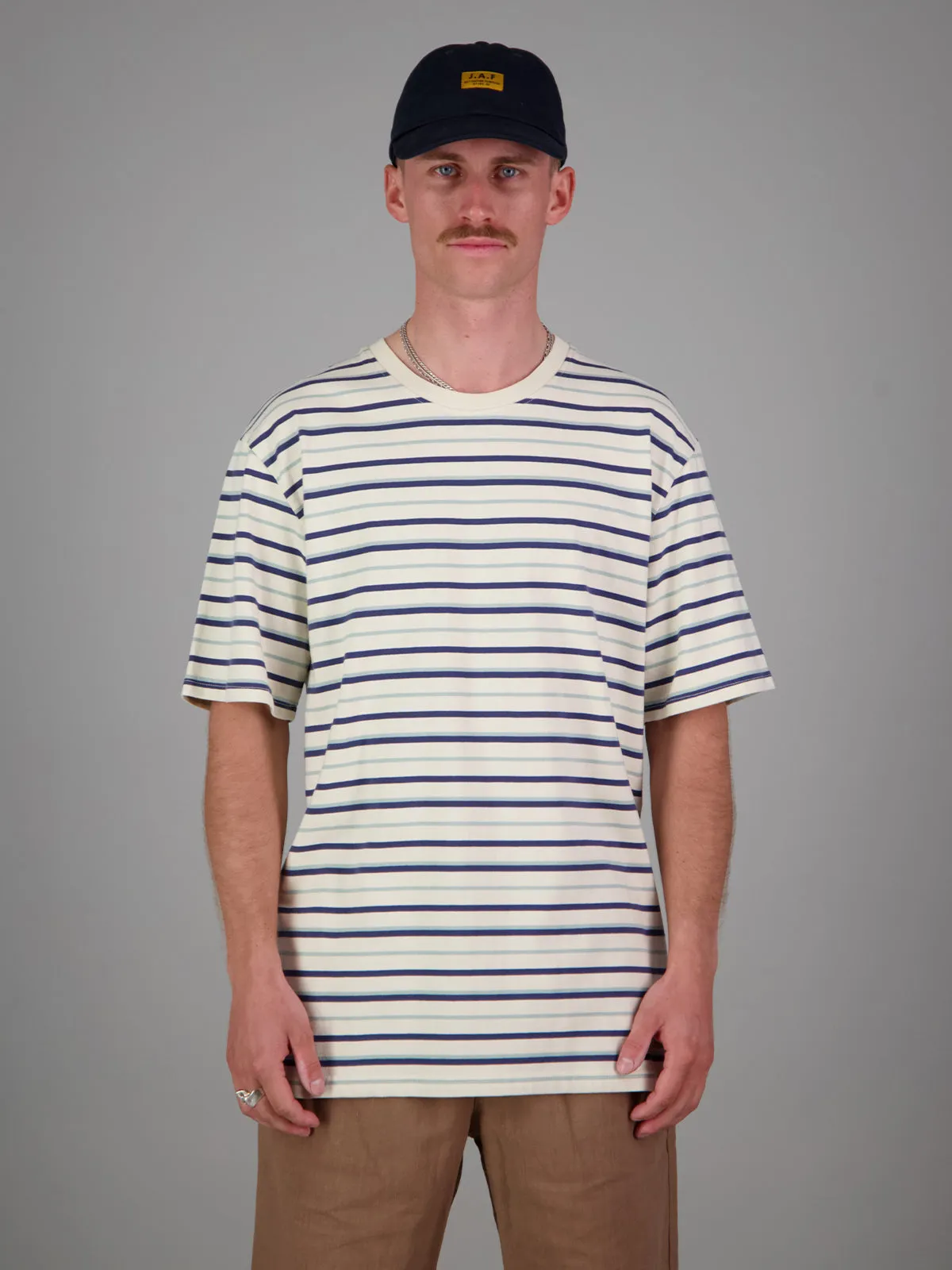 STRIPE HORIZON TEE - BLUE STRIPE