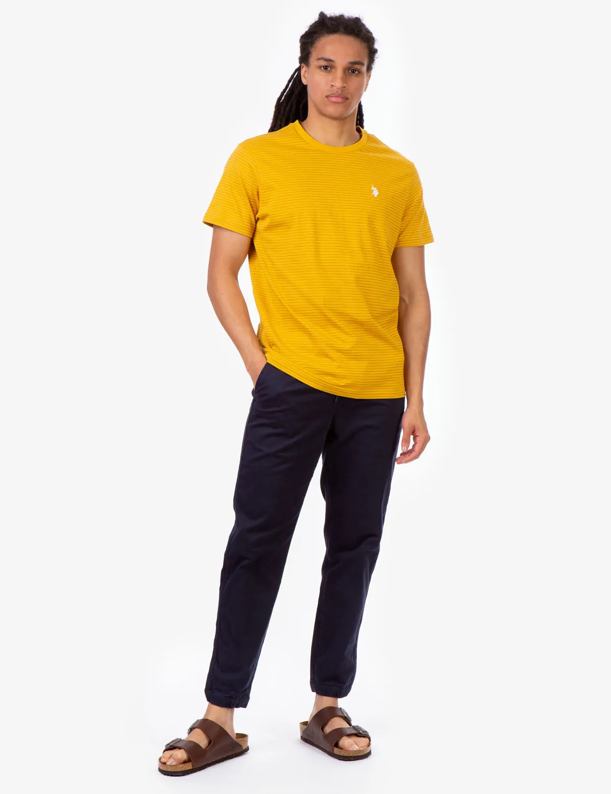 STRIPE SHADOW CREW NECK T-SHIRT