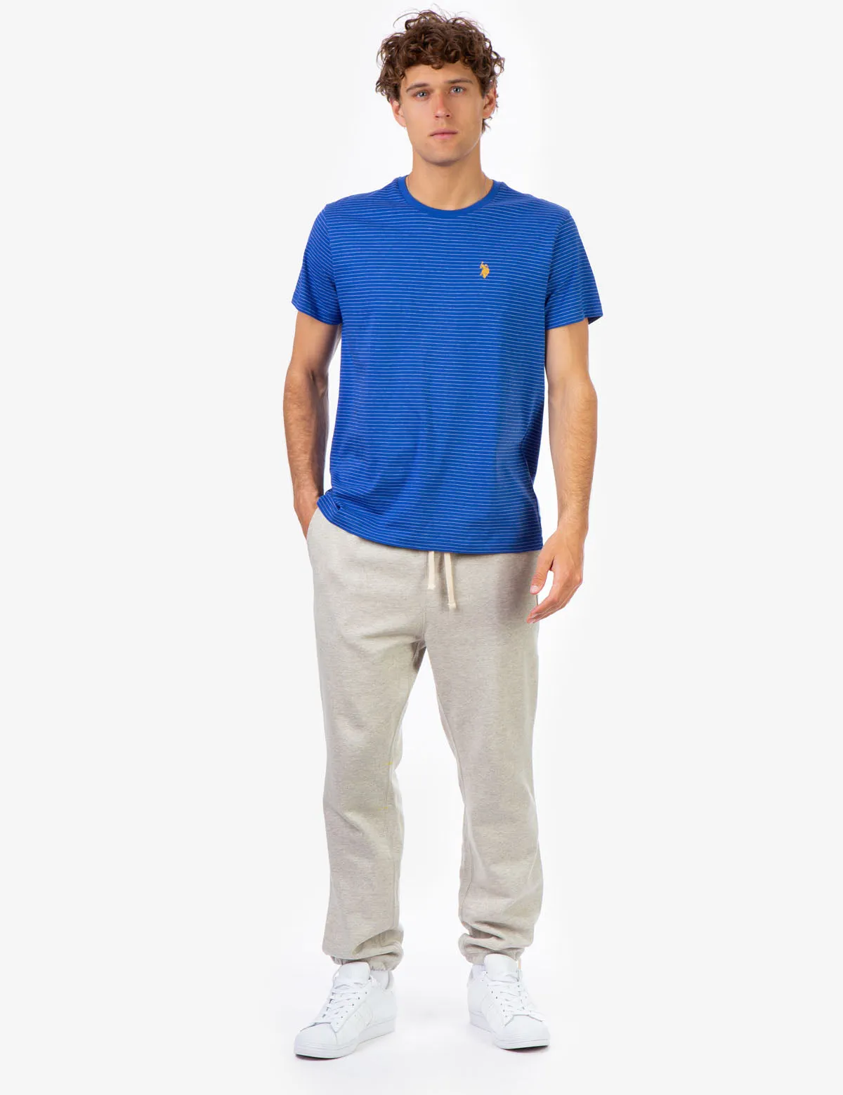 STRIPE SHADOW CREW NECK T-SHIRT