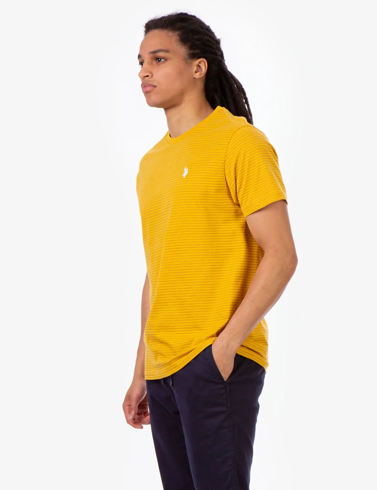 STRIPE SHADOW CREW NECK T-SHIRT