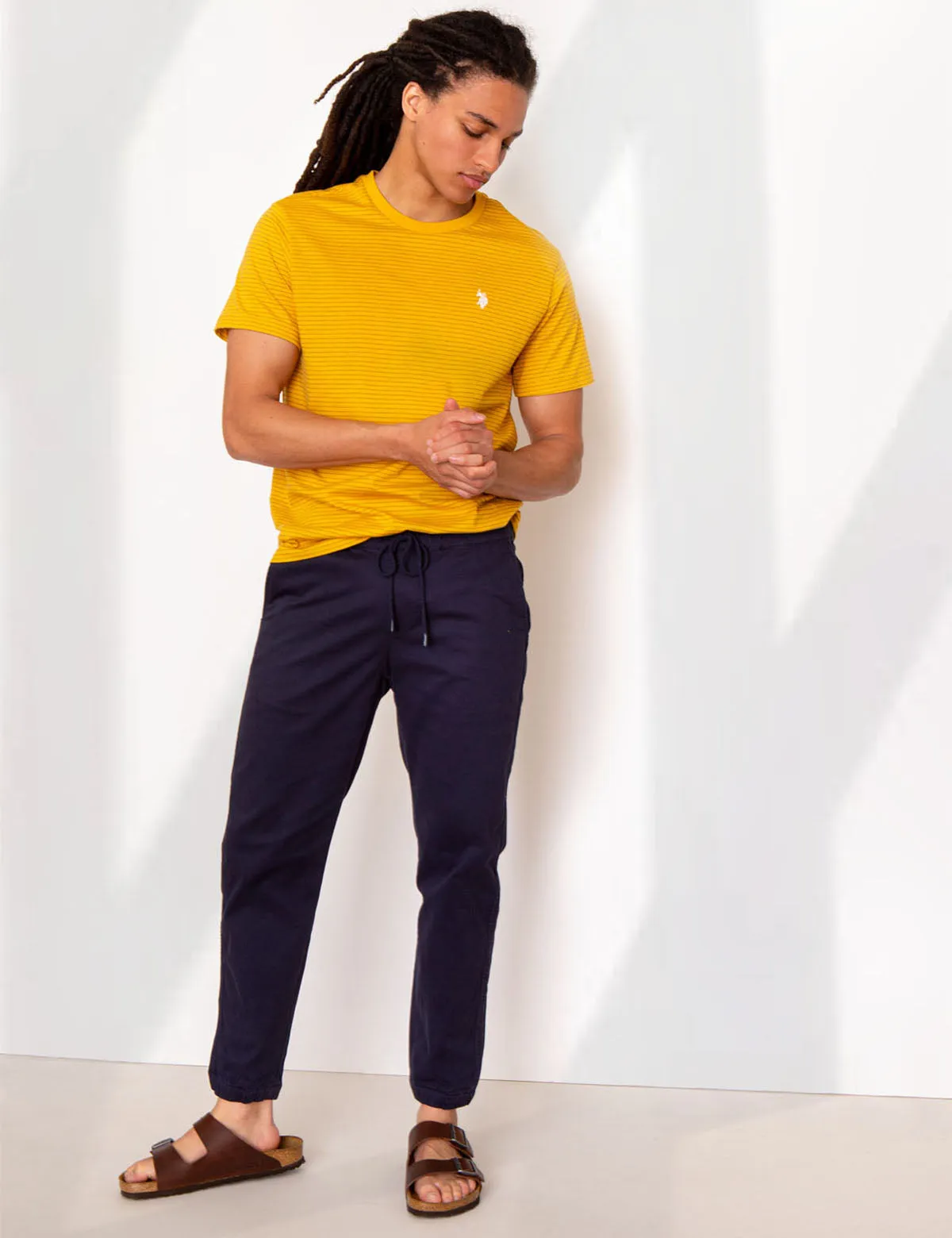STRIPE SHADOW CREW NECK T-SHIRT