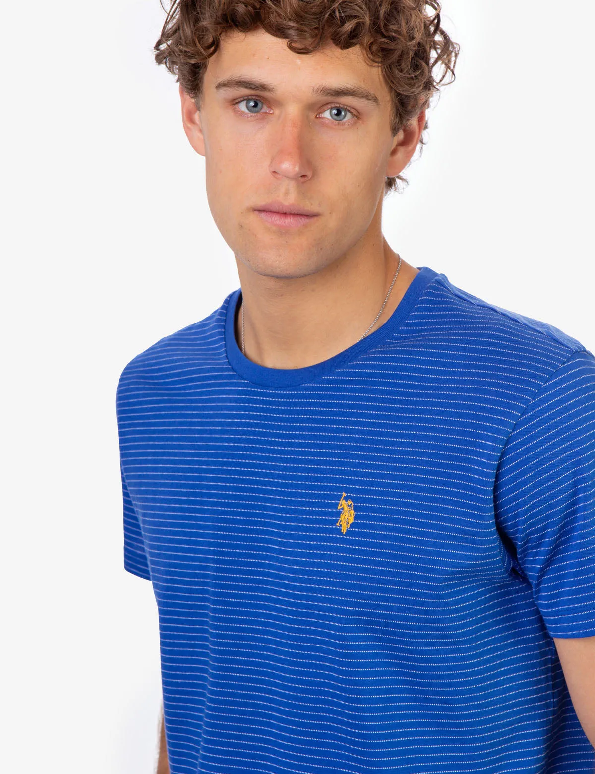 STRIPE SHADOW CREW NECK T-SHIRT