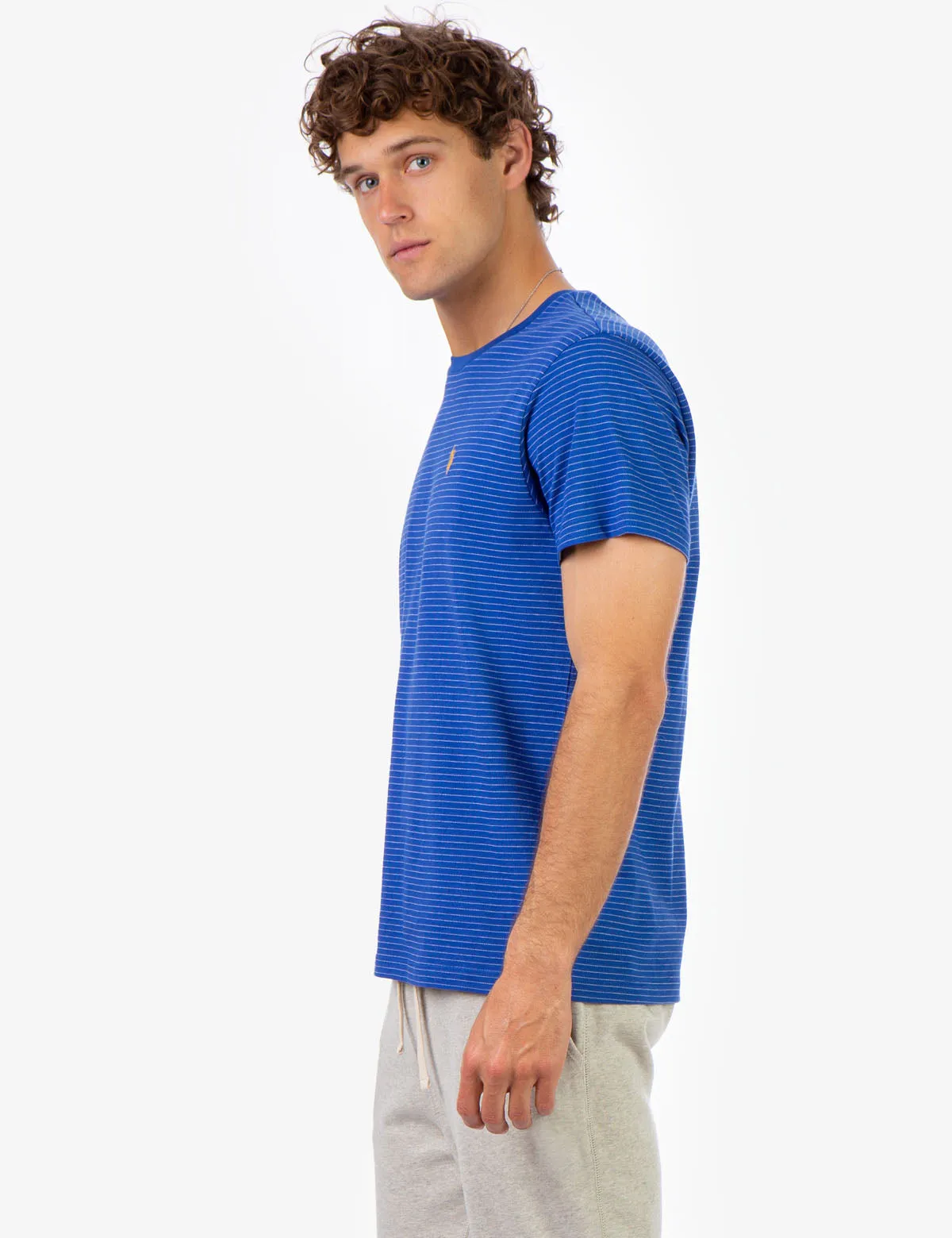 STRIPE SHADOW CREW NECK T-SHIRT