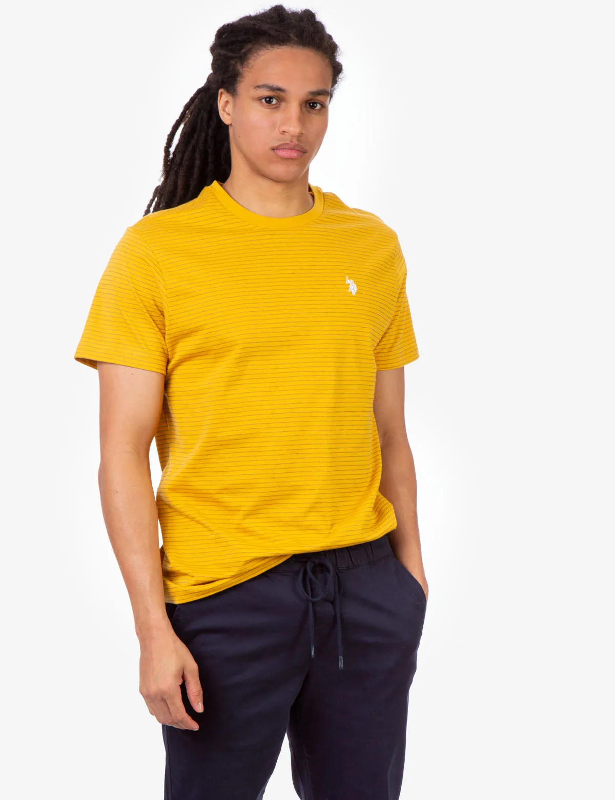 STRIPE SHADOW CREW NECK T-SHIRT