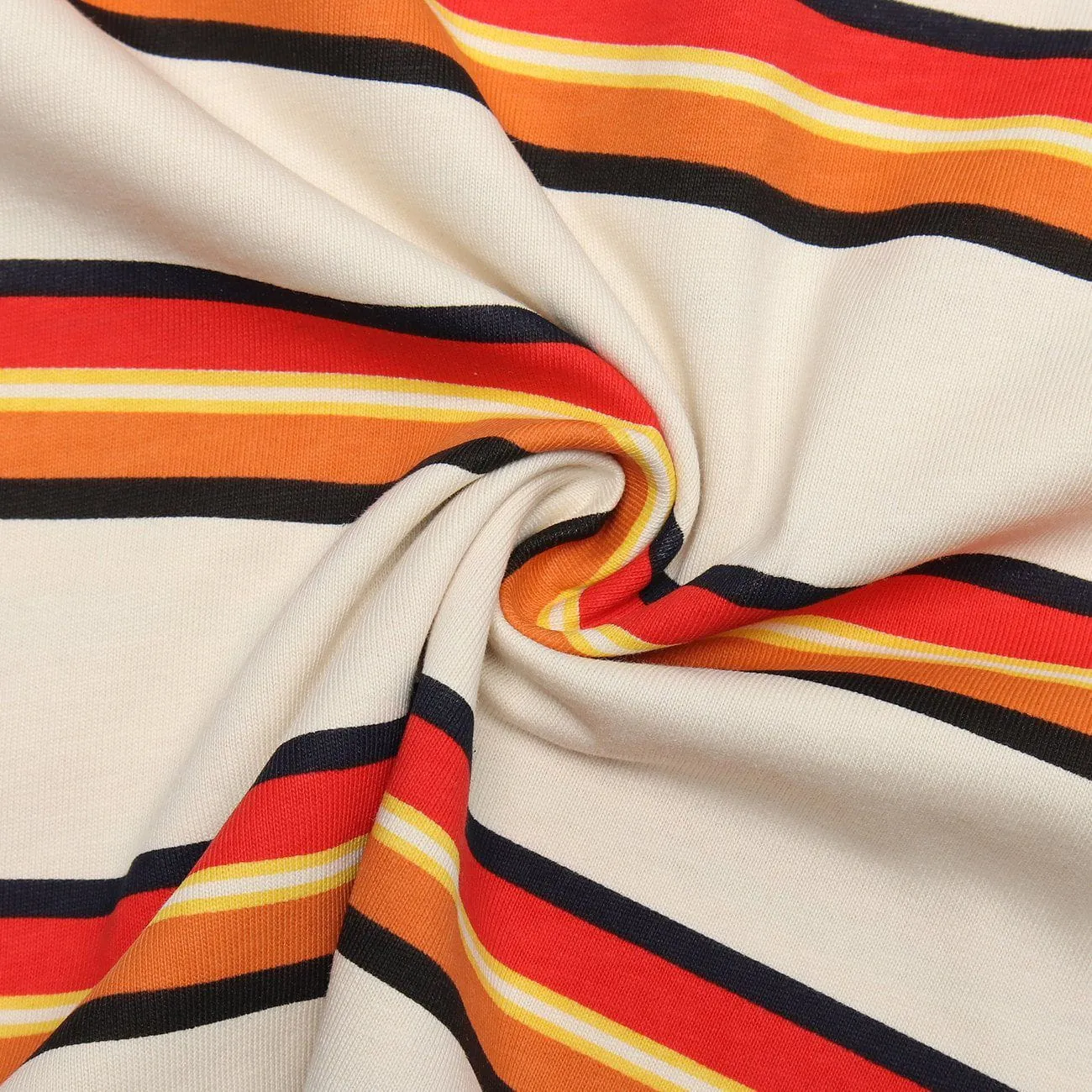 Striped Bright Color Matching Tee