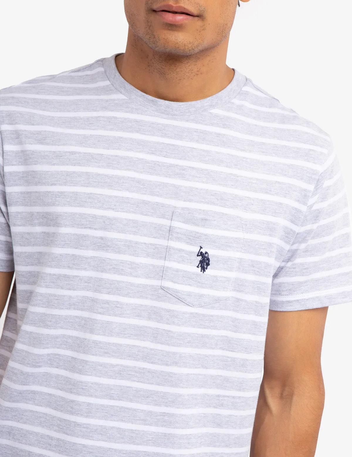 STRIPED CHEST POCKET T-SHIRT