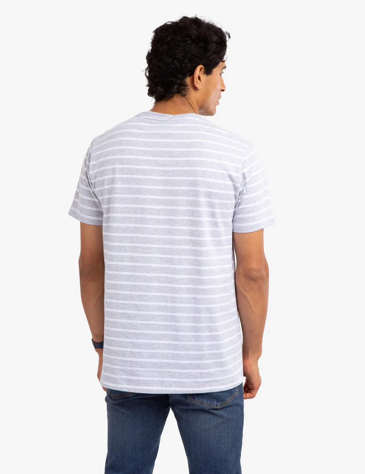 STRIPED CHEST POCKET T-SHIRT