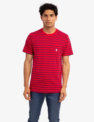 STRIPED CHEST POCKET T-SHIRT