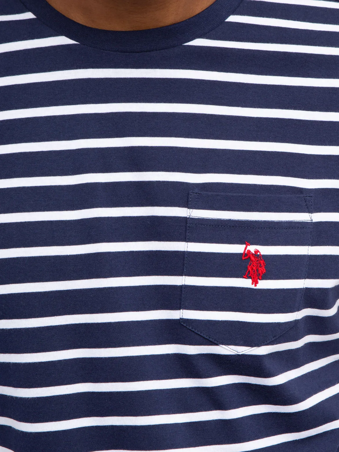 STRIPED CHEST POCKET T-SHIRT