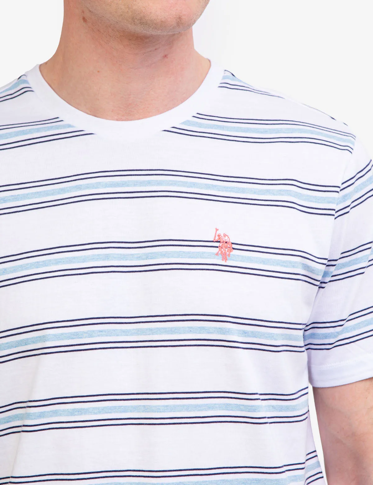 STRIPED JERSEY CREW NECK T-SHIRT