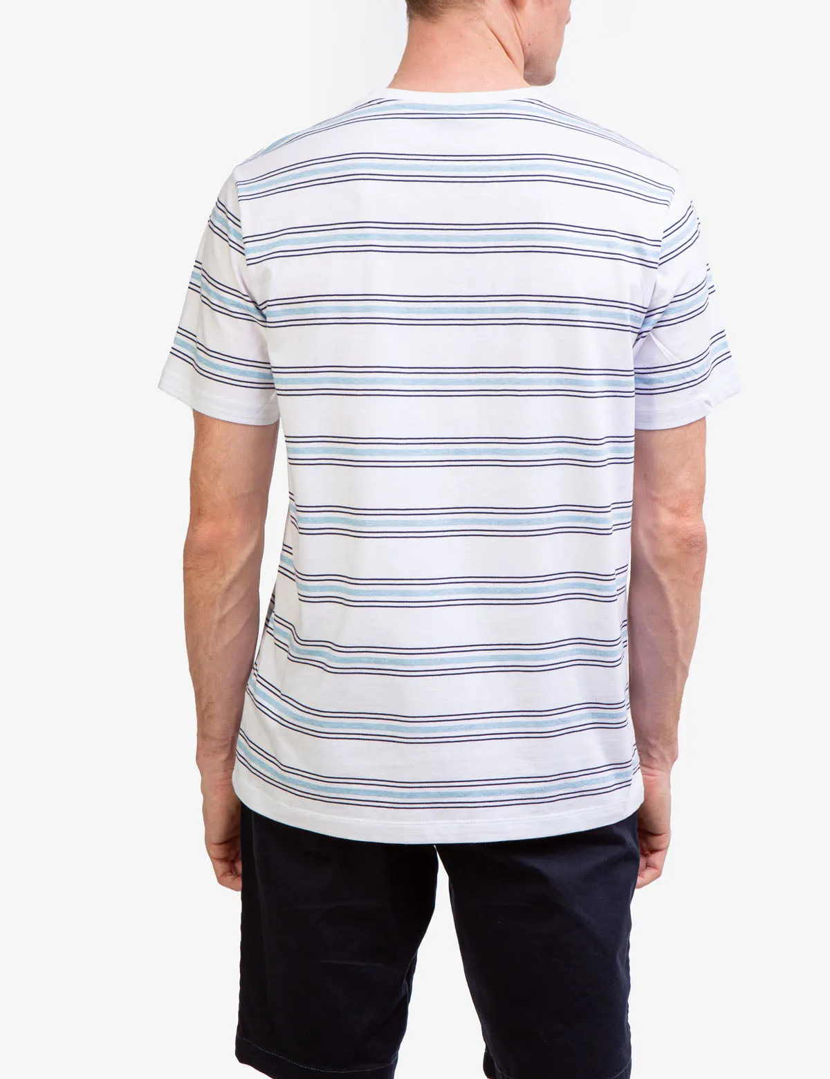 STRIPED JERSEY CREW NECK T-SHIRT